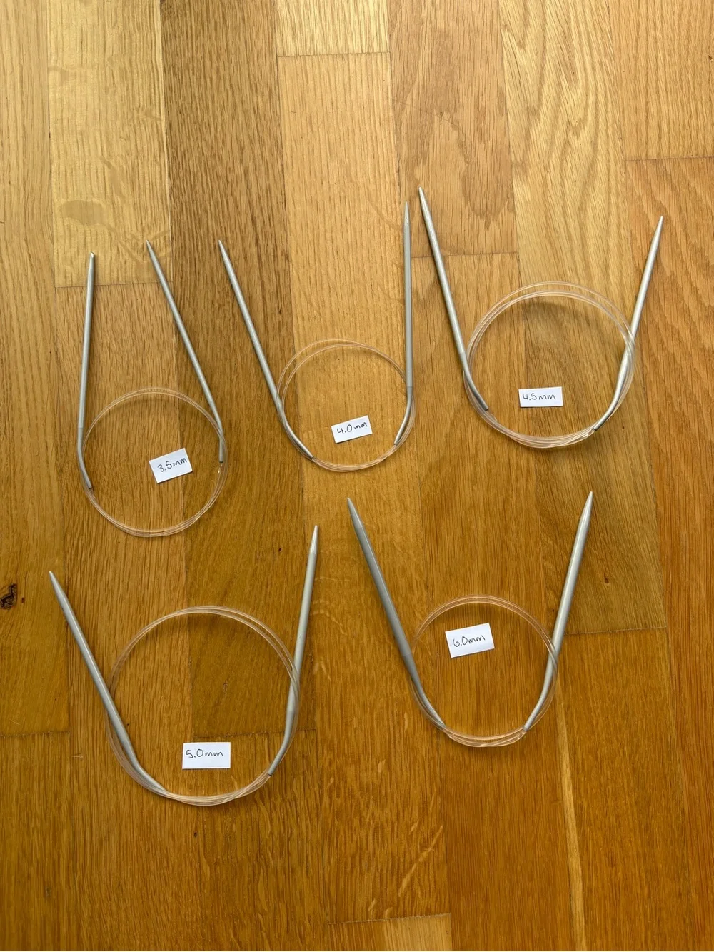 INOX metal circular knitting needles
